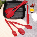 Ensemble de spatule de cuisson en silicone à lave-vaisselle non résistante à la chaleur à la chaleur de 6 pour la cuisine et le mélange